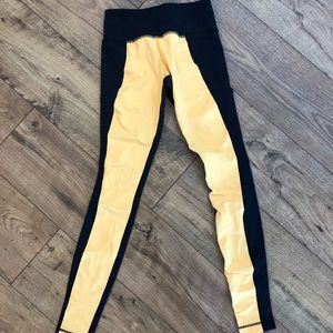 Navy/yellow lululemon pants